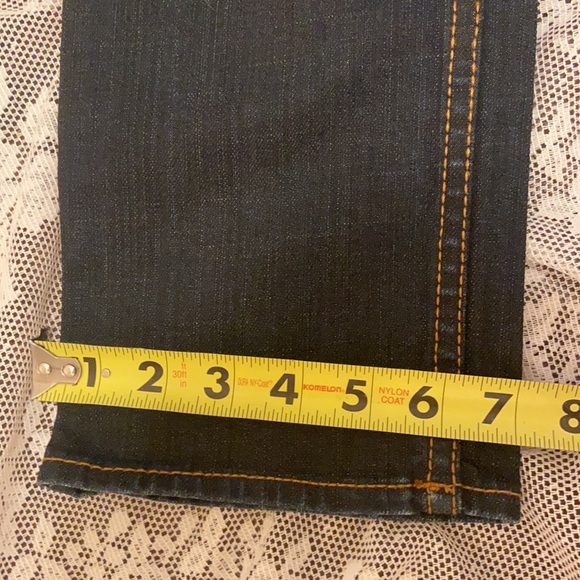 Y2K NEW APPLE BOTTOM JEANS SZ 9/10  ORANGE POCKET DETAIL SIGNATURE VINTAGE RARE - Picture 12 of 13